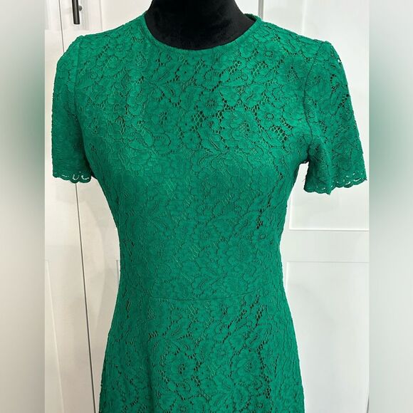 Ralph Lauren Charley Lace Green Midi Dress - SZ 2 - EUC - Picture 4 of 7